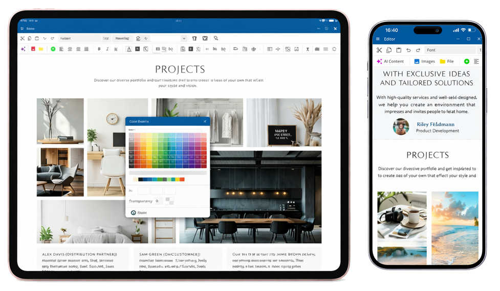 bluetronix CMS - PC, Mac, Pad, Phone